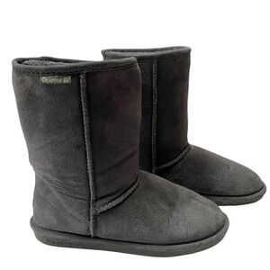Bearpaw Adele 10 gray‎ suede upper with sheepskin footbed ankle boots